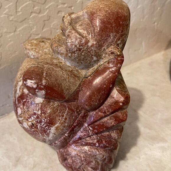 Happy Buddha onyx stone statue - Picture 5 of 10